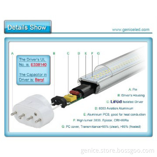 shenzhen factory sale 100lm/w 15w 2g11 bulbs led